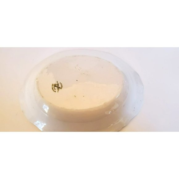 Vintage Pink Floral Ridgeway Royal Semi Porcelain Platter Bowl Dish Numbered Set - Picture 5 of 8